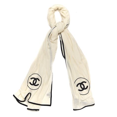 chanel black white|black and white chanel scarf.